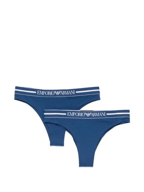 logo-waistband briefs (set of two) by EMPORIO ARMANI