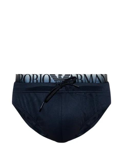 logo-waistband drawstring-fastening swim briefs by EMPORIO ARMANI