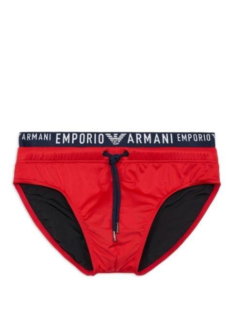 logo-waistband low-rise briefs by EMPORIO ARMANI
