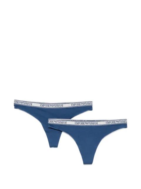 logo-waistband thongs  (set of two) by EMPORIO ARMANI