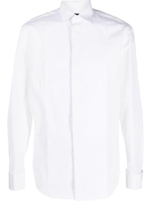 long-sleeve cotton shirt by EMPORIO ARMANI