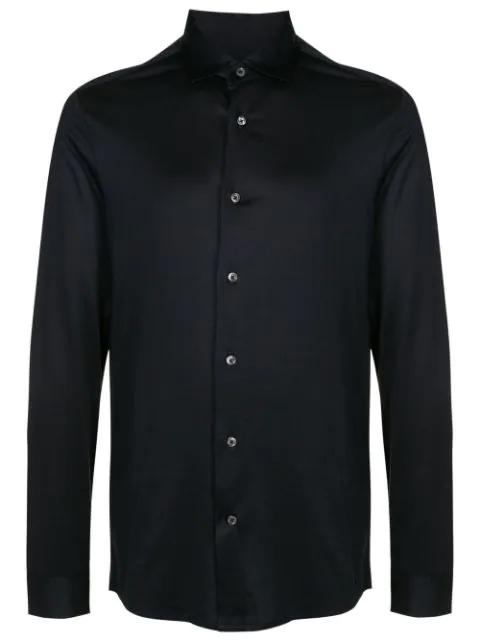 long-sleeve poplin shirt by EMPORIO ARMANI