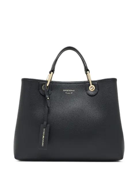 medium grain-leather tote bag by EMPORIO ARMANI