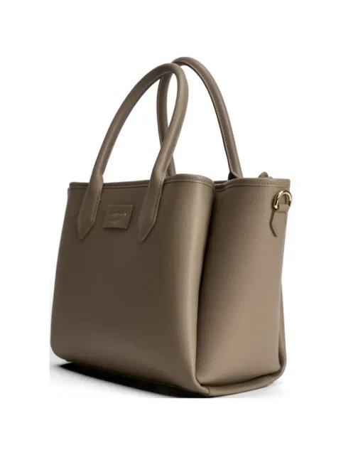 medium top-handle leather tote bag by EMPORIO ARMANI