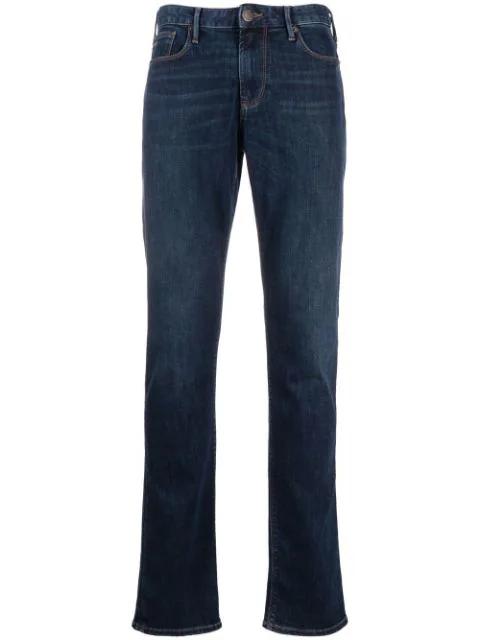 mid-rise straight-leg jeans by EMPORIO ARMANI