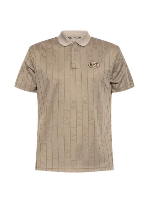 monogram-pattern polo shirt by EMPORIO ARMANI