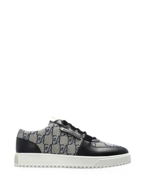 monogram-print leather sneakers by EMPORIO ARMANI
