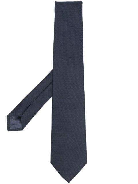 monogram silk tie by EMPORIO ARMANI