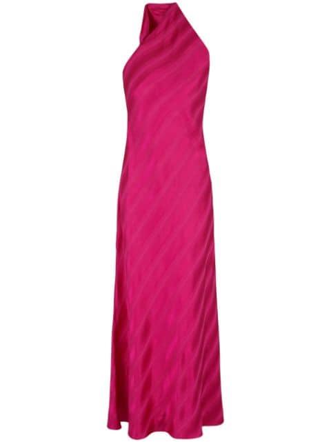 one-shoulder satin dress by EMPORIO ARMANI