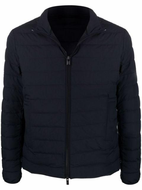 padded logo-patch jacket by EMPORIO ARMANI