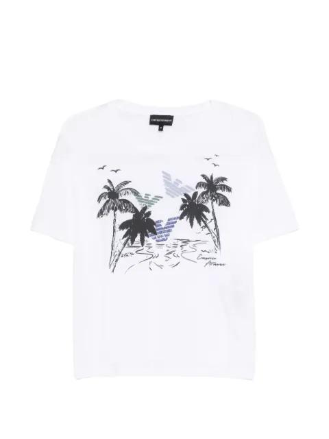 palm tree printed T-shirt by EMPORIO ARMANI