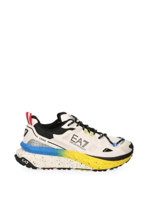 panelled logo-print sneakers by EMPORIO ARMANI