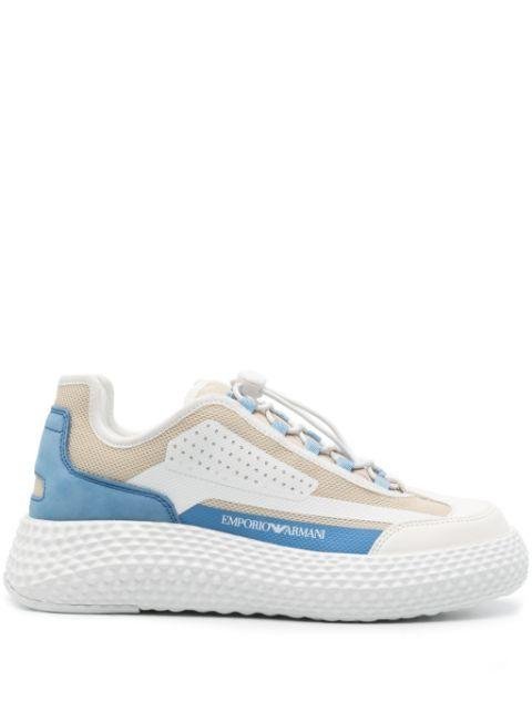 panelled mesh chunky sneakers by EMPORIO ARMANI