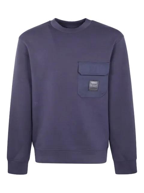 patch-pocket cotton sweatshirt by EMPORIO ARMANI