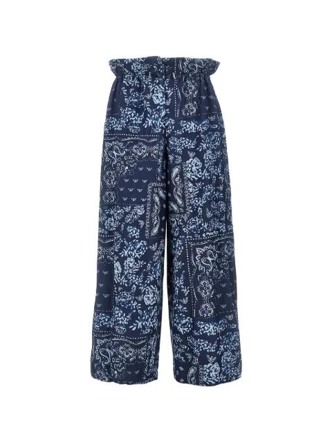 patchwork floral-print trousers by EMPORIO ARMANI