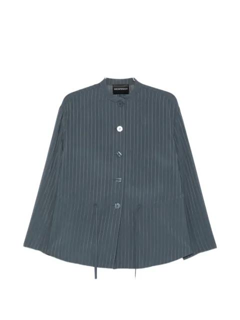 pinstripe button-UP jacket by EMPORIO ARMANI