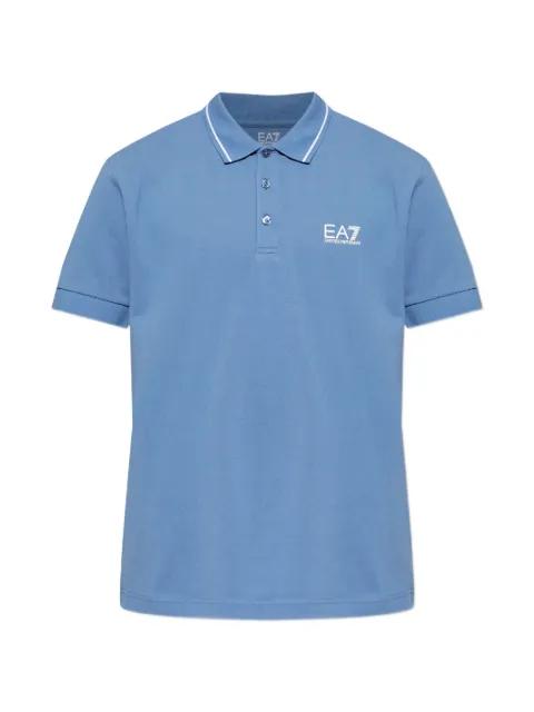 piped logo polo shirt by EMPORIO ARMANI