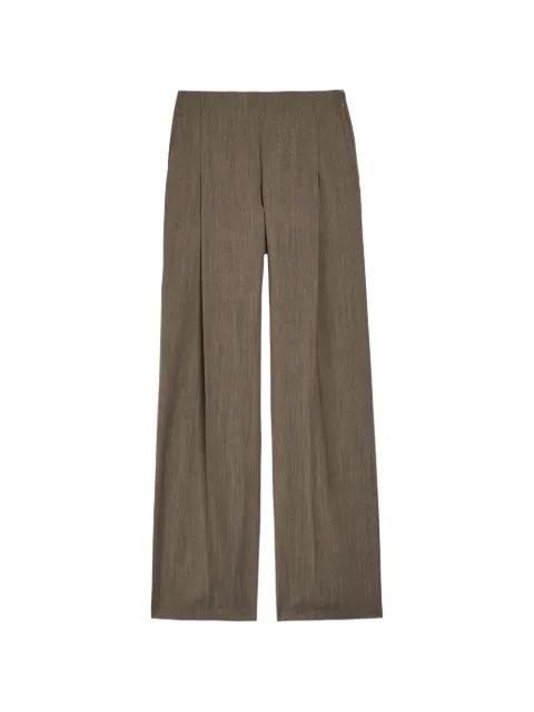 pleated marl-effect trousers by EMPORIO ARMANI