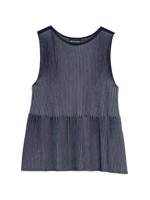 pleated sleeveless top by EMPORIO ARMANI