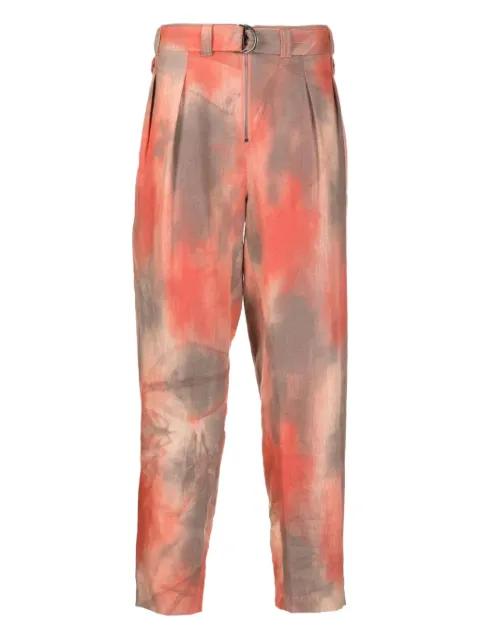 pleated tie-dye trousers by EMPORIO ARMANI