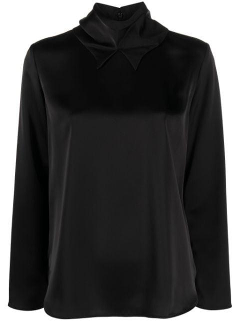 pointed high-neck blouse by EMPORIO ARMANI