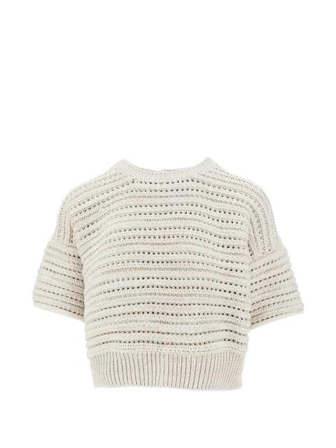 pointelle-knit top by EMPORIO ARMANI