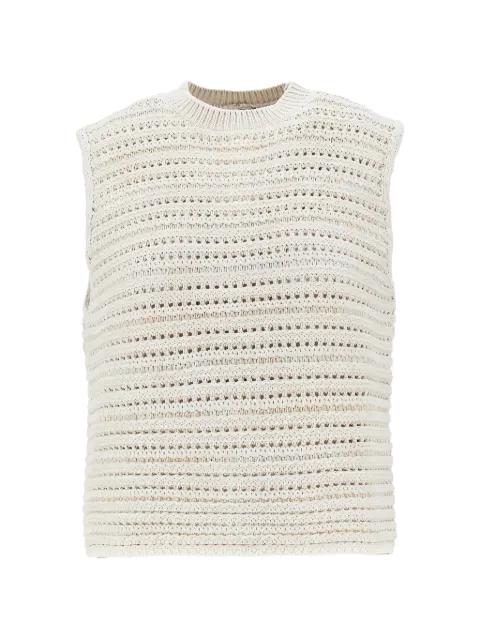pointelle-knit top by EMPORIO ARMANI
