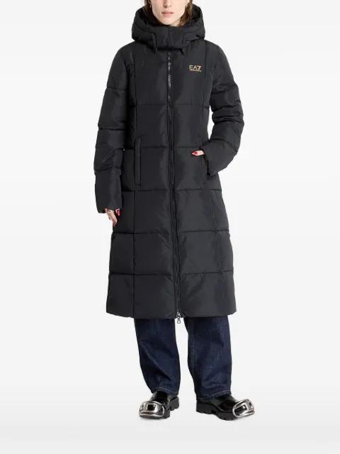 quilted hoodied coat by EMPORIO ARMANI