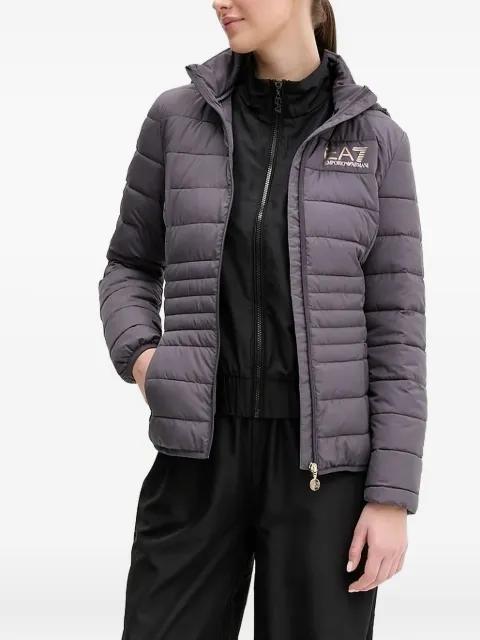 quilted logo-detail jacket by EMPORIO ARMANI