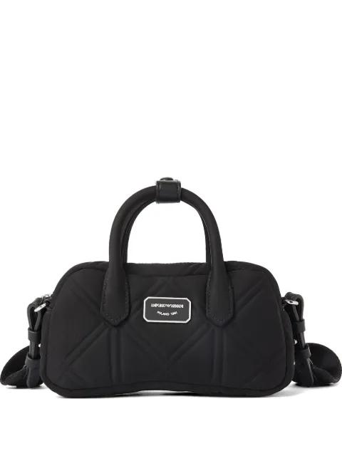 quilted logo-plaque tote bag by EMPORIO ARMANI