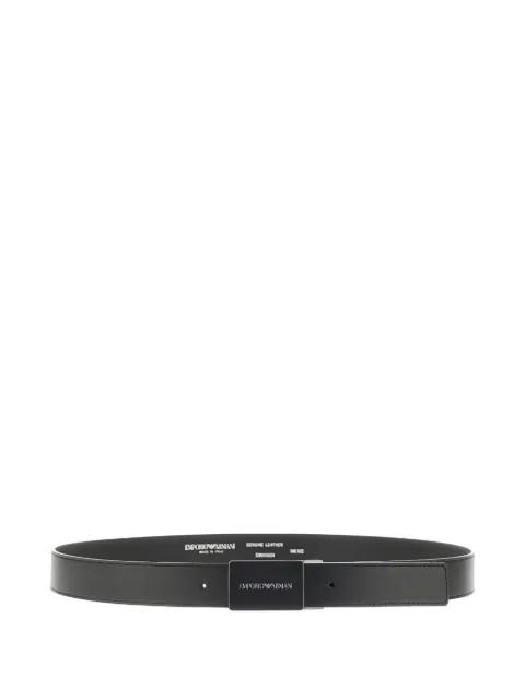 rectangular-buckle leather belt by EMPORIO ARMANI