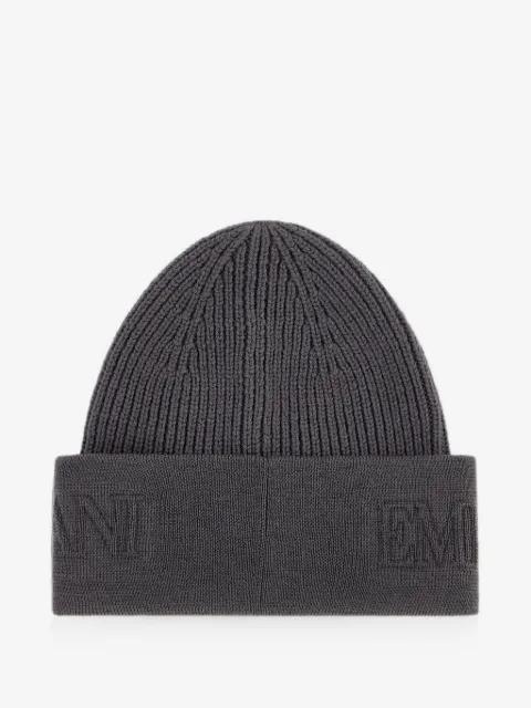 ribbed-knit beanie hat by EMPORIO ARMANI