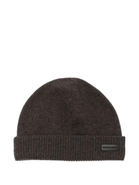 ribbed-knit cashmere beanie by EMPORIO ARMANI