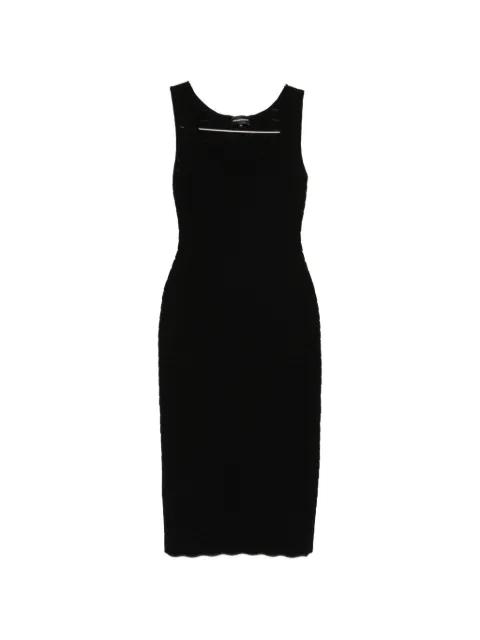 ribbed sleeveless midi dress by EMPORIO ARMANI