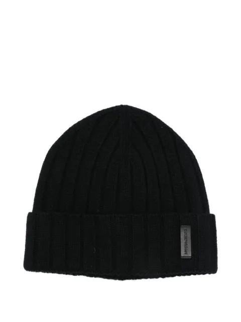 ribbed wool beanie by EMPORIO ARMANI
