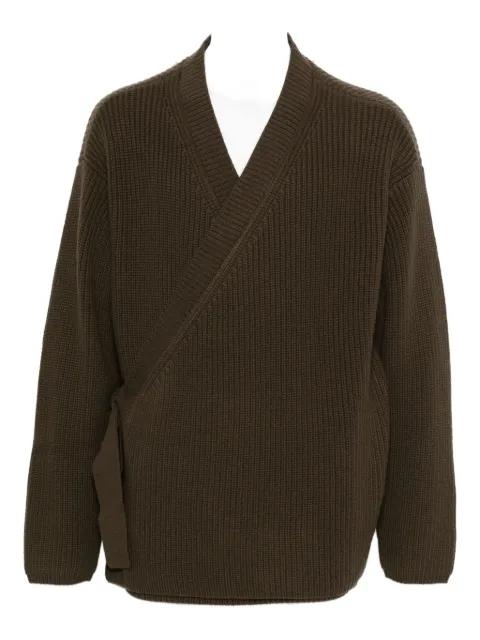 ribbed wrap cardigan by EMPORIO ARMANI