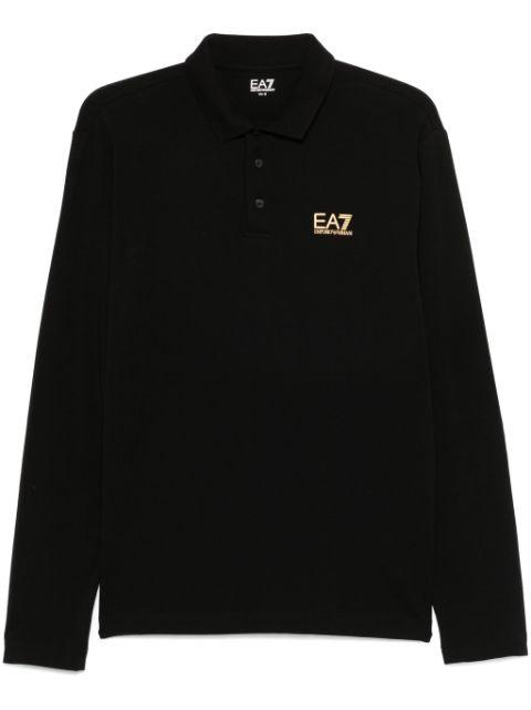 rubberised-logo polo shirt by EMPORIO ARMANI