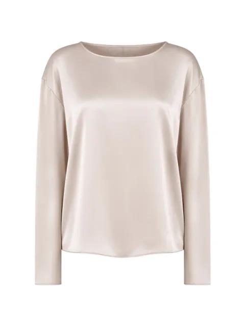 satin long-sleeve blouse by EMPORIO ARMANI