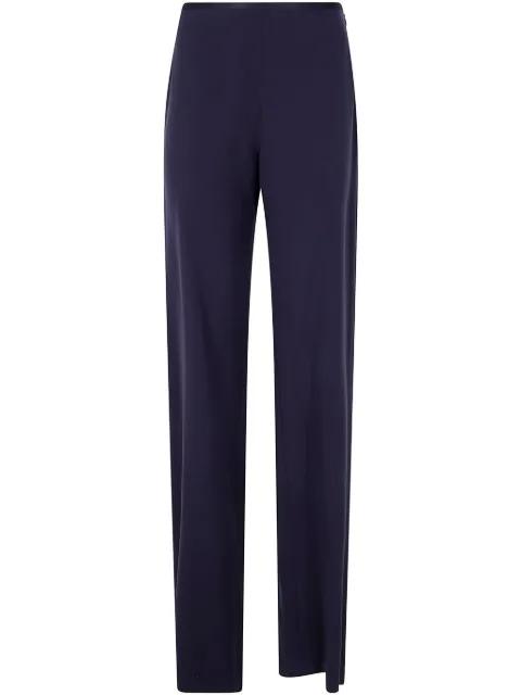 satin-trim trousers by EMPORIO ARMANI