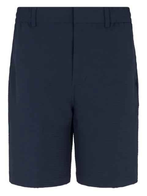 seersucker elastic-waist shorts by EMPORIO ARMANI