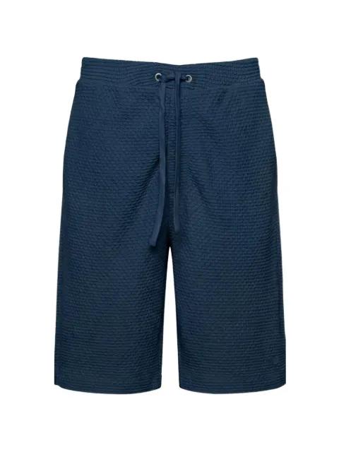 seersucker-textured drawstring shorts by EMPORIO ARMANI