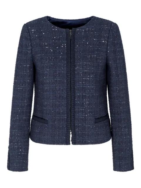 sequin-embellished tweed jacket by EMPORIO ARMANI