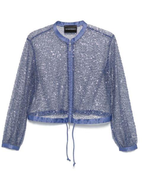 sequinned tulle bolero by EMPORIO ARMANI