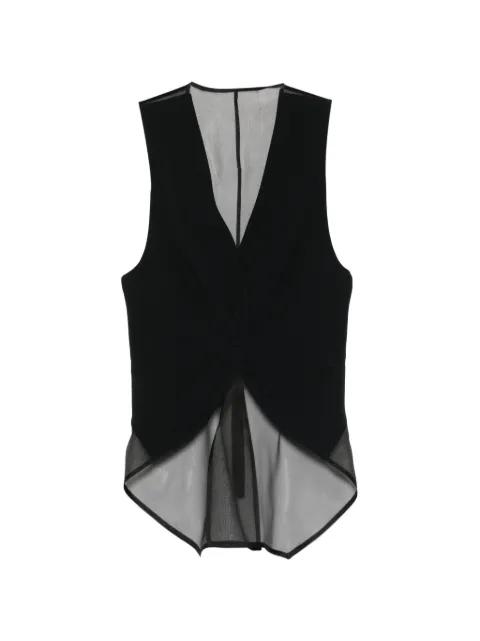 sheer-panel waistcoat by EMPORIO ARMANI