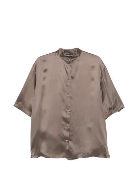 short-sleeve band-collar shirt by EMPORIO ARMANI