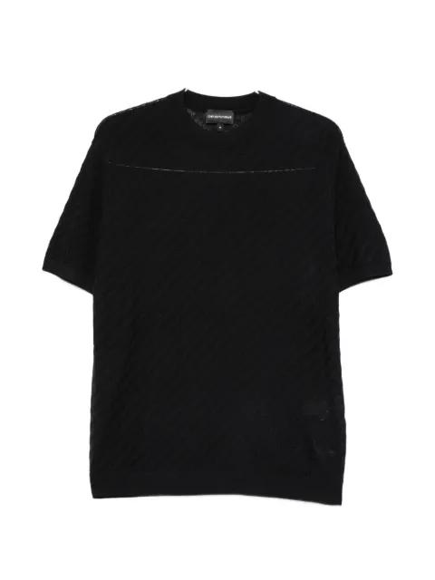 short-sleeved jacquard sweater by EMPORIO ARMANI