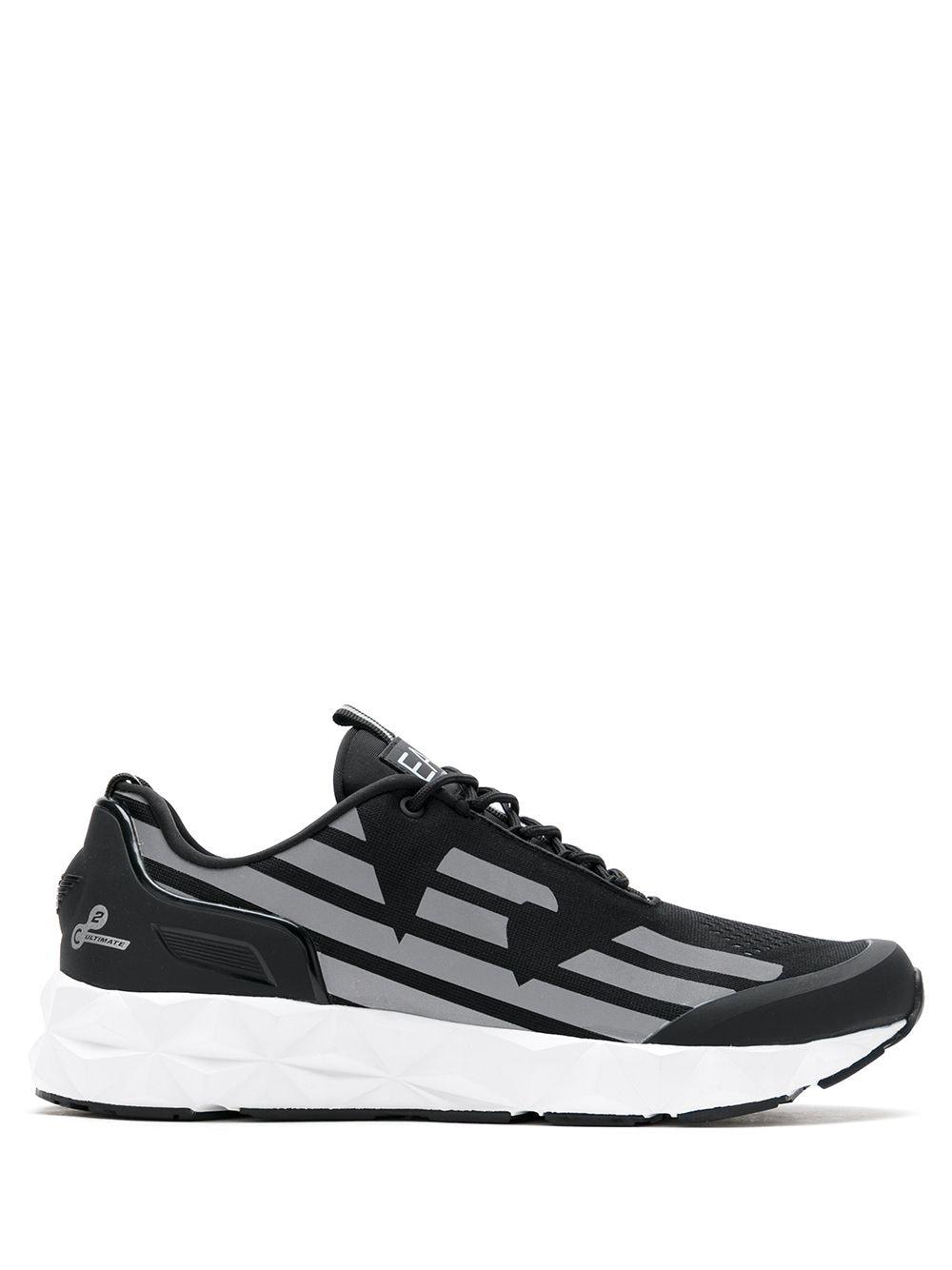 side logo-print low-top sneakers by EMPORIO ARMANI