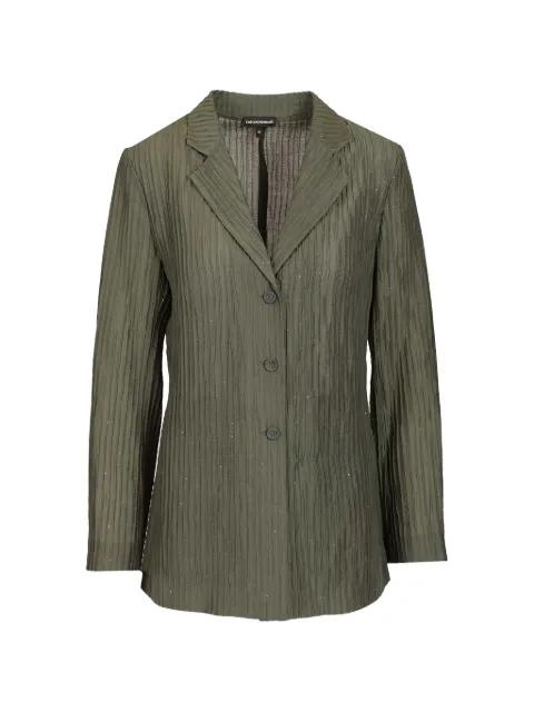 single-breasted textured blazer by EMPORIO ARMANI