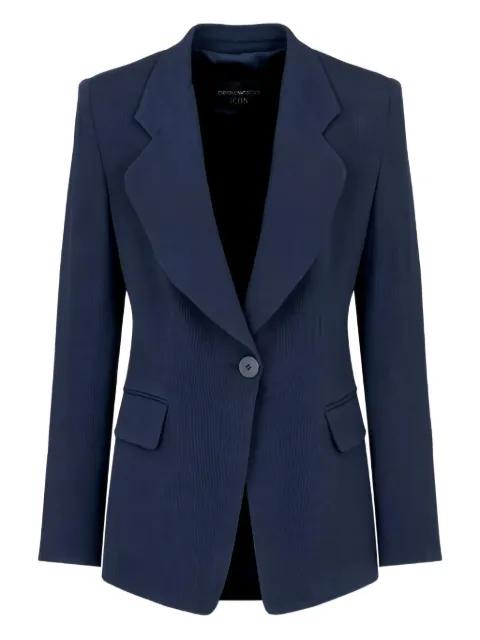 single-button notched-lapel jacket by EMPORIO ARMANI