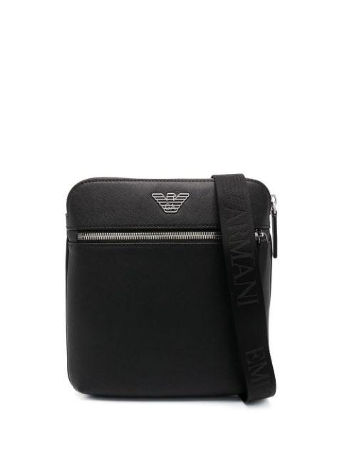 small faux-leather messenger bag by EMPORIO ARMANI